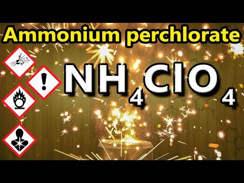Ammonium perchlorate: NH4ClO4. Rocket fuel from construction foam!