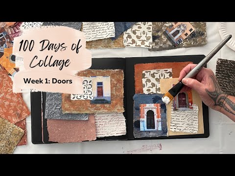 How To Use A Small Gelli Plate For Printing Collage Paper - 100 Days of Collage (Week 1: #2/3)