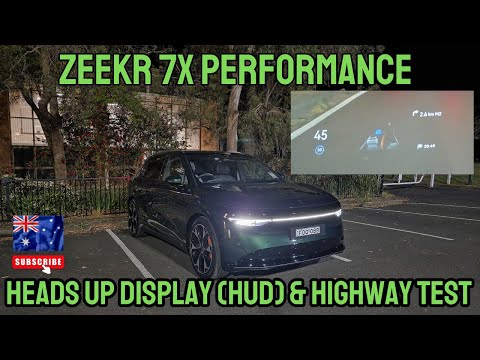 ZEEKR 7X Performance - Heads Up Display (HUD) and Highway test - Sydney, Australia