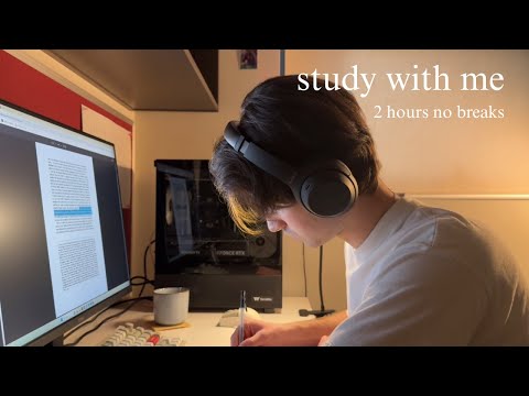 study with me- 2 hours of deep work!