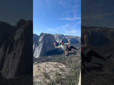 King Swing on El Capitan!                        #climbing
