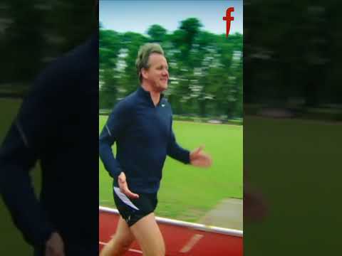 Gordon challenges track athletes to a race 🏃‍♂️ #shorts #thefword #gordonramsay