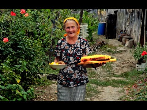 Daily routine village life Romania. Granny's recipes