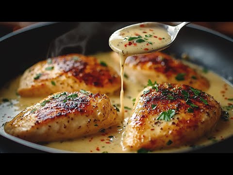 Juicy garlic parmesan chicken – so creamy & ready in 30 mins! 🧄🔥🍽️