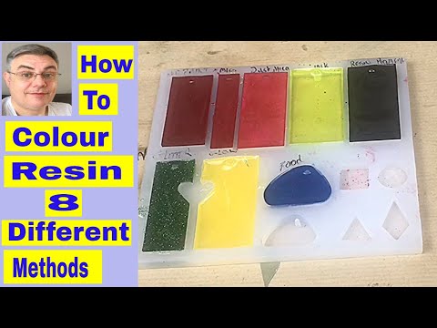 How to colour resin using 8 different methods