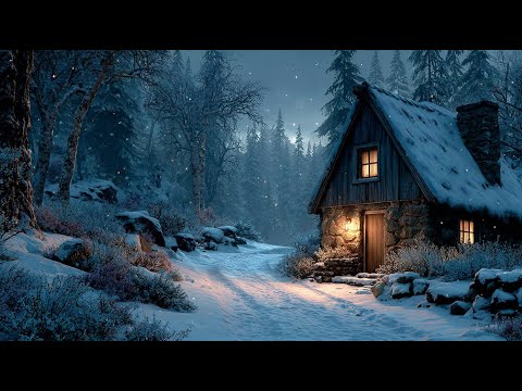 Christmas Fantasy – Snowy Forest Cabin | Medieval Fantasy Music & Animated Ambience ❄️
