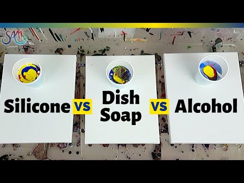 Acrylic Pour Cells: Silicone vs Dish Soap vs Alcohol - Which Cells Recipe Works the best???🤔🤓