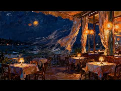 Starry Café Harmony : Relaxing Free TV Art Wallpaper Screensaver Home Decor Digital Decoration