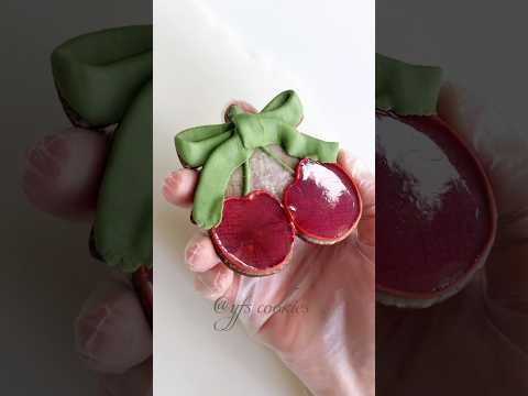 🍒Satisfying fruit cookie decorating #cookiedecorating #royalicing #cookies #satisfying