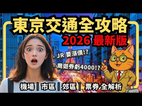 別再看舊攻略！2026東京交通完整指南：JR票價大漲？實體西瓜卡消失？機場/近郊/市區避雷攻略一次看！【喵新聞】