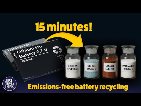 Recycling Lithium batteries in 15 minutes. How do they do that?