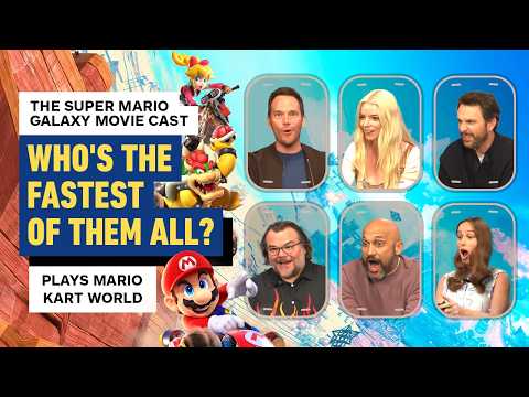 The Super Mario Galaxy Movie Cast Race Each Other in Mario Kart World