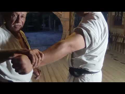 VIDEO # 218 Bunkai of Naihanchi Shodan demonstrated by Sensei Nick Flores and student.