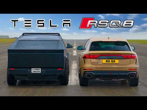 Tesla Cyberbeast v Audi RSQ8 Perf: DRAG RACE