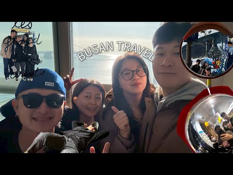釜山四天三夜VLOG|米飛兔咖啡廳|白淺灘泡腳|廣安大橋無人機|海雲台列車夕陽真的太美......