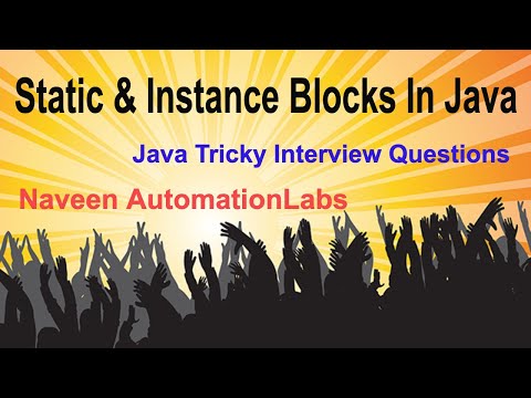Top 10 Static & Instance Block Based Interview Questions || Tricky Java Interview Questions