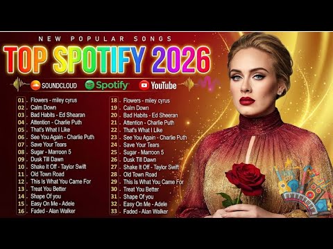 Spotify Pop Hits 2026🌊 Best Of Adele, Maroon 5, Ariana Grande, The Weeknd, Rihanna, Taylor Swift