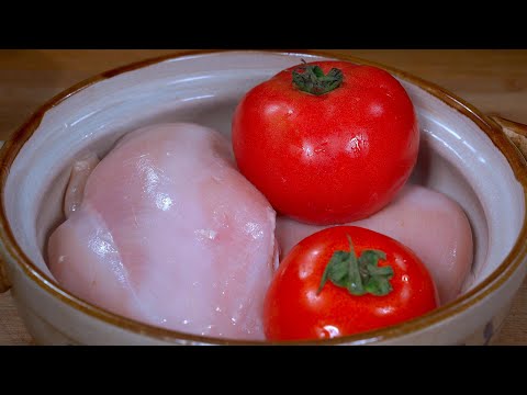 万万没想到，把西红柿和鸡胸肉放砂锅里，出锅味道出奇的好，上桌孩子们抢着吃#like #美食教程 #cooking #delicious