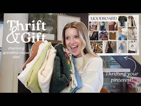 THRIFT + GIFT: a charming cottage grandma-esque haul | thrifting YOUR pinterest board!