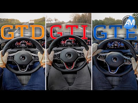 Golf 8 GTD vs. GTI vs. GTE | 0-100 & 100-200 km/h acceleration🏁 | by Automann