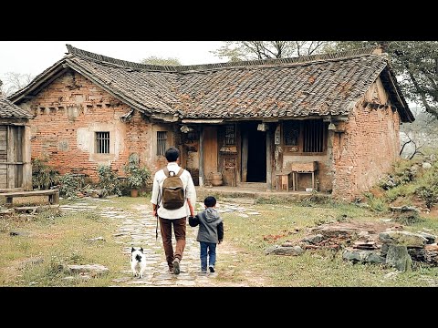 After Separation, Single Dad and Son Renovate an Old House in the Countryside and Start a New Life