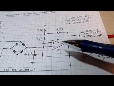 #104: Circuit tutorial: sawtooth generator w/ current sources, diode switches, hysteresis comparator