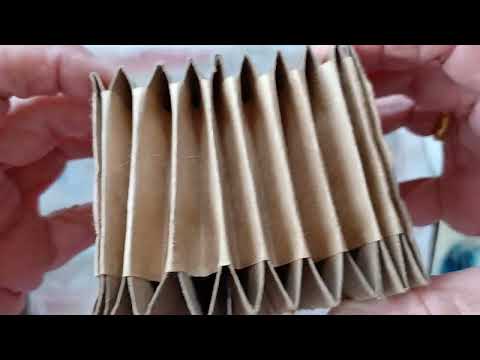 Upcycling Toilet Paper Tubes into a Book for Tags..Eco-friendly Rice Glue & Paper Tape. Part 1