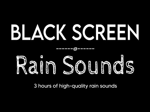 Rain Sounds for Relaxing & Sleeping with Black Screen. Calming Rain Sounds