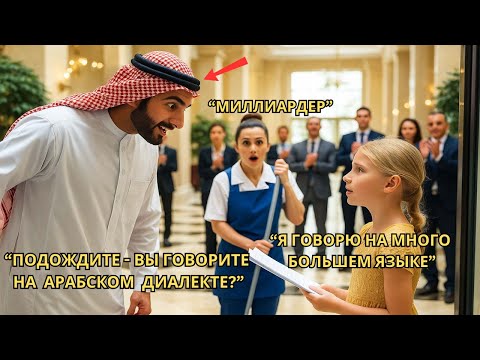 Разъярённый арабский миллиардер уходил  пока дочь уборщицы, заговорившая на безупречном арабском,