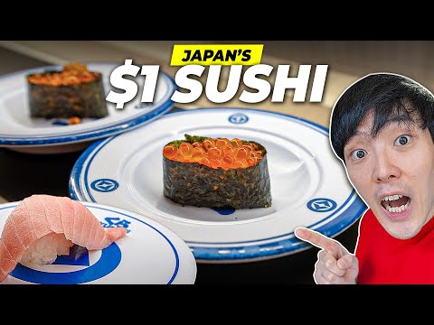 I Tried $1 Sushi Restaurant in Japan