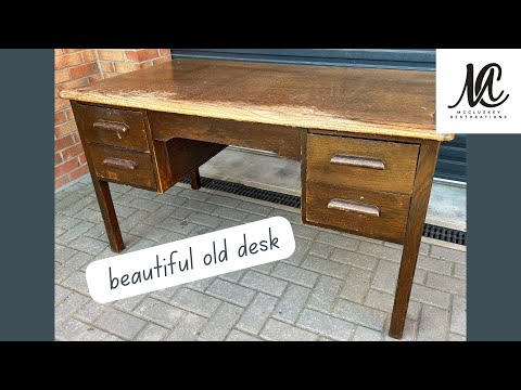 Neglected Vintage Teacher's Desk gets a Wonderful Restoration