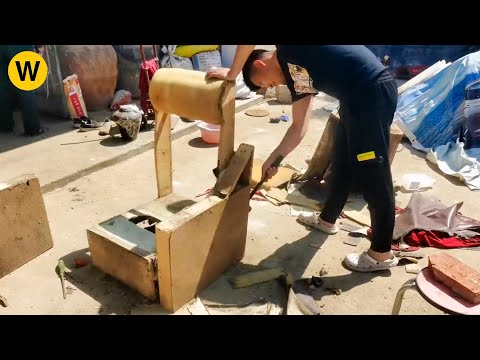 The poor boy cleans and renovates the dilapidated house inherited by his parents Mr Wu