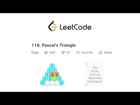 LeetCode Pascal's Triangle Solution Explained - Java