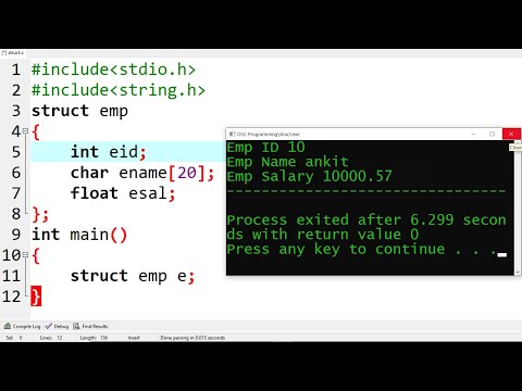 c program to make a simple structure program | learn coding
