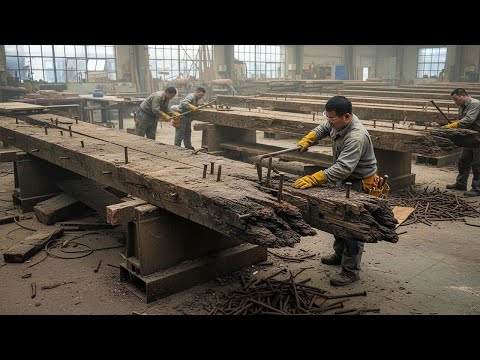 The Incredible Process of Turning Old, Hard, Nail-Filled Wood into Unique High-Value Furniture