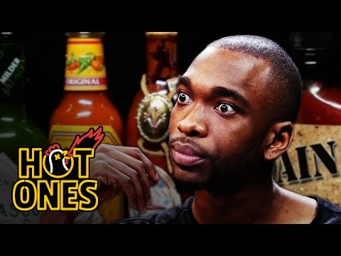 Jay Pharoah Has a Staring Contest While Eating Spicy Wings | Hot Ones