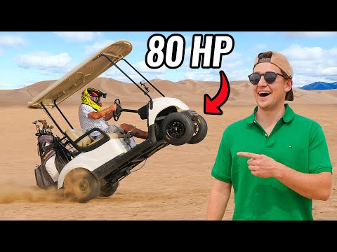 Motor Swapped Golf Cart in Sand Dunes!