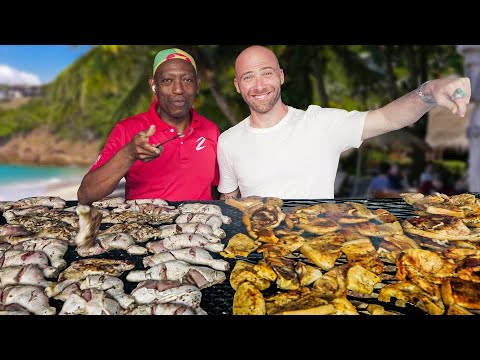 Ultimate Grenada Street Food Tour! Best Jerk Chicken in the Caribbean?