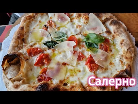 Italy. Salerno. Salerno Cathedral. Amerigo Vespucci's sailing ship. Arechi Castle