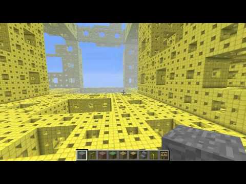 Huge Menger Sponge in Minecraft (Level 5)