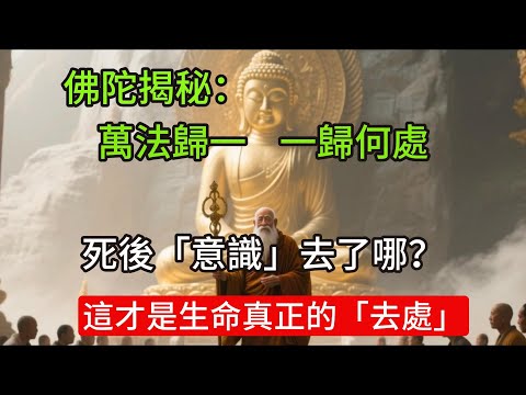 佛陀揭秘：萬法歸一，一歸何處，死後「意識」去了哪？這才是生命真正的「去處」!佛教#信仰#修行|人生 |金剛經|南無阿彌陀佛#大悲咒#修行#大悲咒#智慧#哲學#因果#冥想#达摩