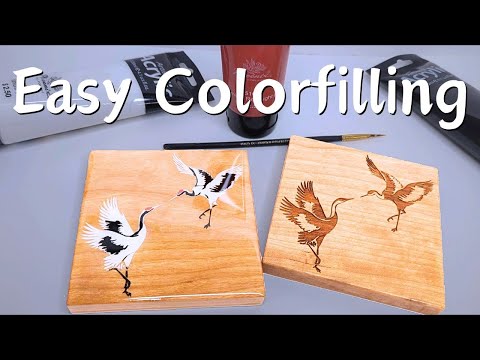 Easy Way to Paint Color Fill Laser Engraved Wood
