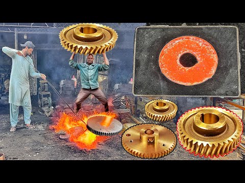 Casting Brass Radioactive Gear Inspired by The king Of Random