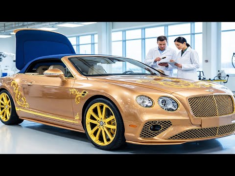 Bentley Continental GT Speed Convertible: Roof Assembly & 24k Gold Stitching Process