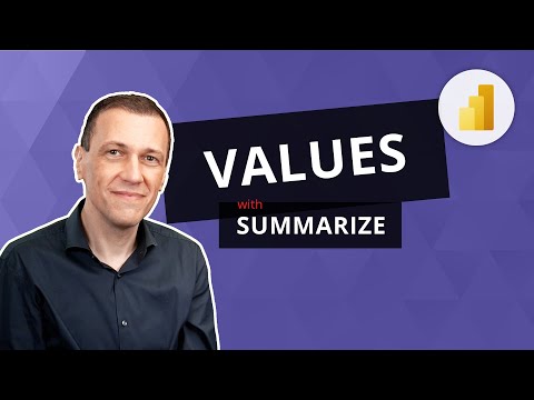 Using VALUES in SUMMARIZE