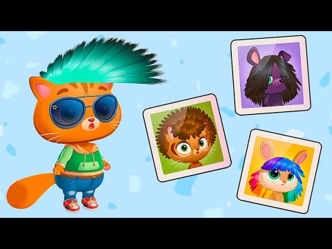 Суровый КОТИК БУБУ и МИМИ #4. Парикмахерская. Игра Bubbu & Mimmi World на Игрули TV