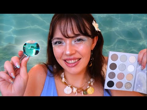 ASMR Mermaid Pampers You 🧜♀️ (makeup, skincare, pampering, ocean ambience)