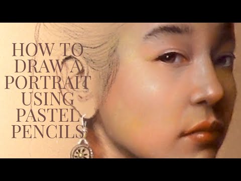How to draw a portrait using pastel pencils