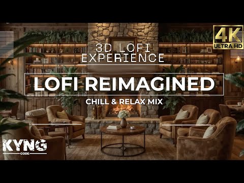 🔥LOfi Peaceful Atmosphere, Fireplace, Calming Thunderstorm, Ambience, [HQ] LOfi