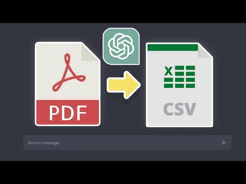 ChatGPT Converting PDFs To CSV Files For Extracting Data | Tutorial